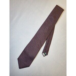 Austin Reed Tie 100% Silk Red and Blue Paisley USA